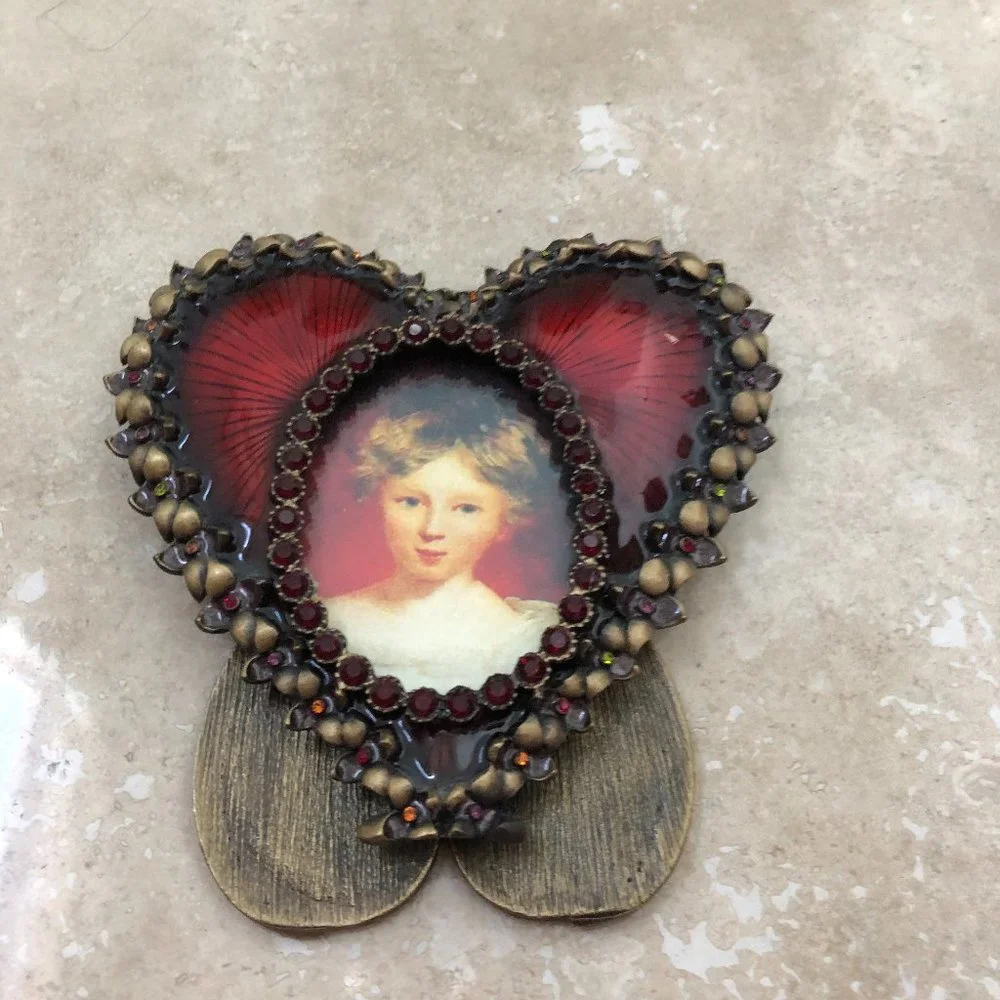 NEW RARE Jay Strongwater Red Jewel Heart Frame